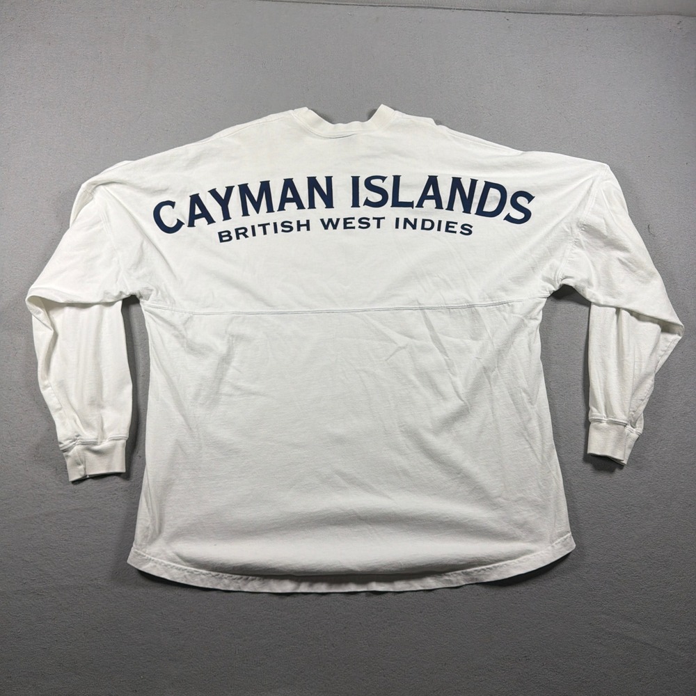 Spirit Jersey Cayman Islands Men XL Oversized Fit White Souvenir Coastal Vintage